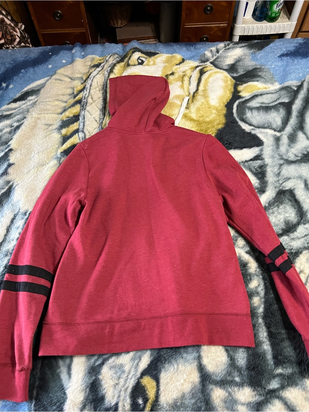 Russell Athletic Maroon Red Chadron state Eagles Zip-Up Hoodie - Picture 4 of 4